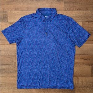 Bogey Bros Men’s Size Extra Large Golf Polo Shirt Foot Print Short Sleeve Comfy